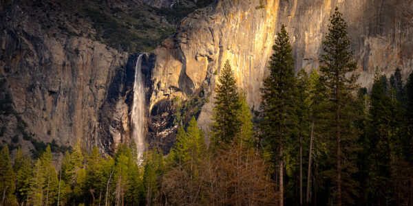 A Shaft of Light on Bridal Veil Falls | Yosemite N by Ida Gamban