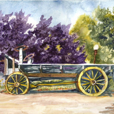 Farm Wagon Sunnyvale Heriage Orchard by Clyde Beck