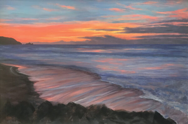 Winter Sunset by Janet Arline Barker