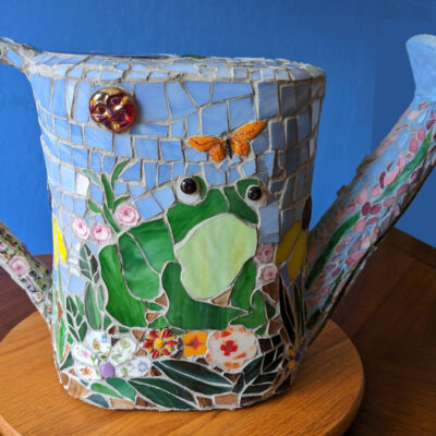 Froggy Watering Can by April Maiten