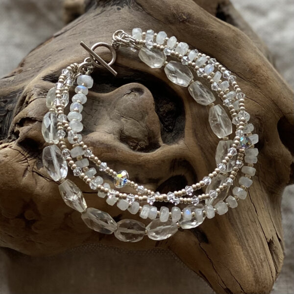 Moonstone and Quartz Bracelet by Kathryn Janoff