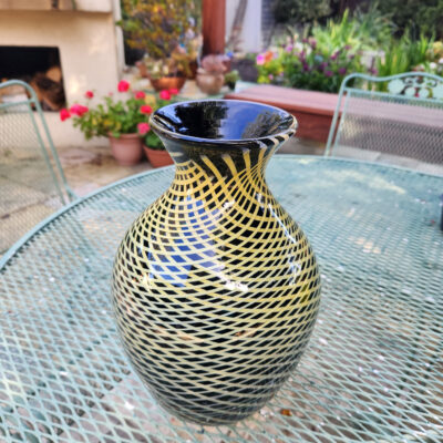 Gold netter vase by Ronen Vainish