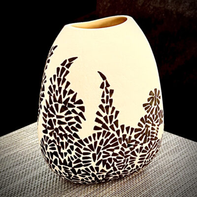 Brush Stroked Vase by Susanne Scher