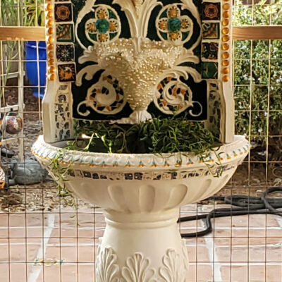 Patio Fountain in Mosaic by Mary Cook