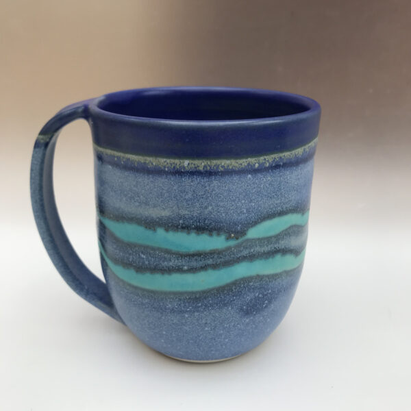 Long Blue Waters Mug by Nancy Quickert