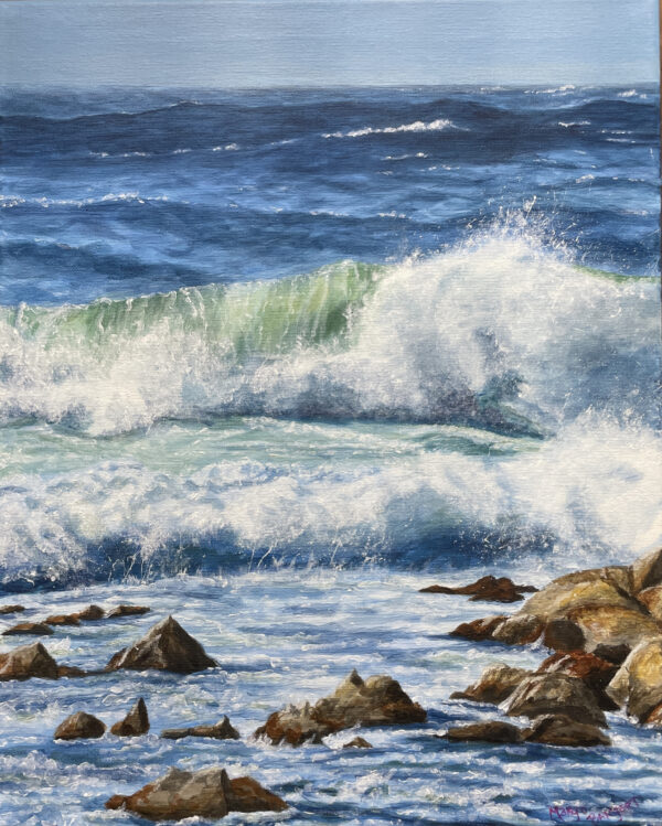 Waves Crashing off Pacific Grove by Margo Bangert