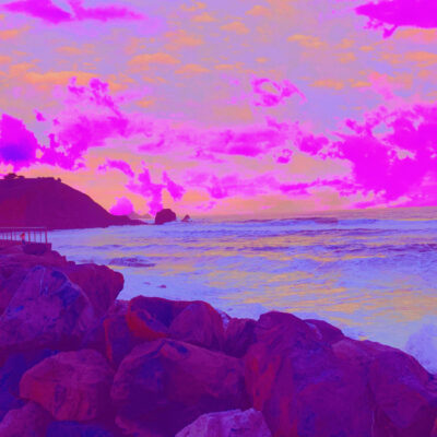 Raspberry Rocks in Pacifica by Linda Dever