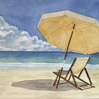 Lounging at The Beach by Dennis Nugent