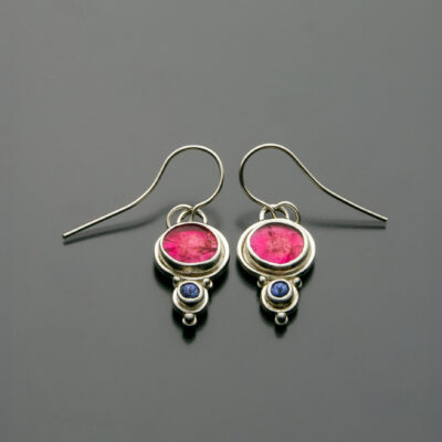 Pink Tourmaline and Purple Tanzanite by Marge Regan