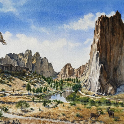 Smith Rock and the Crooked River by Bruce Washburn