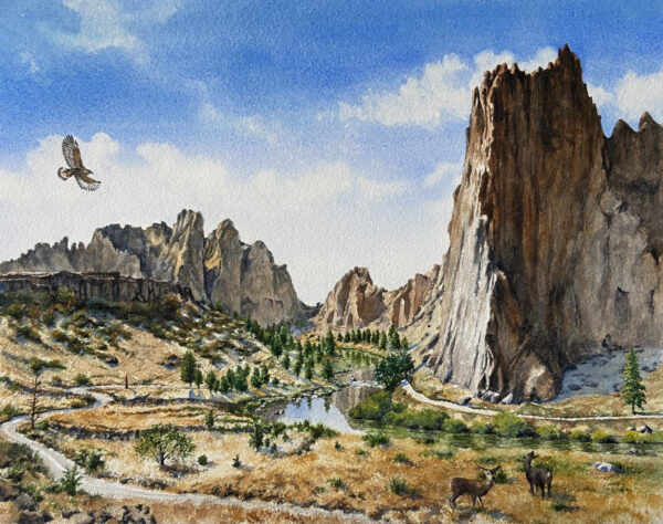 Smith Rock and the Crooked River by Bruce Washburn