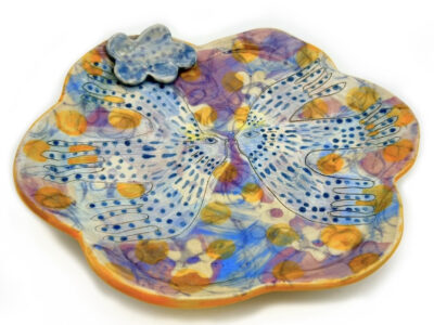 Two Birds Plate by Margie Sarrao