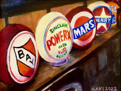 Gas Pump Globes by Linda Maki