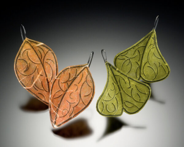 Leaf earrings by Carol Windsor