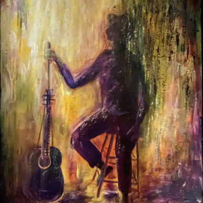 Guitarist and Inspiration by Martine Mahoudeau