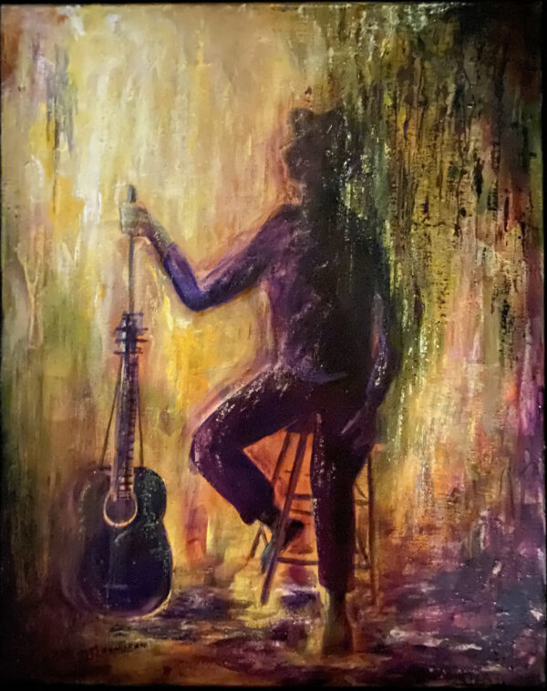 Guitarist and Inspiration by Martine Mahoudeau