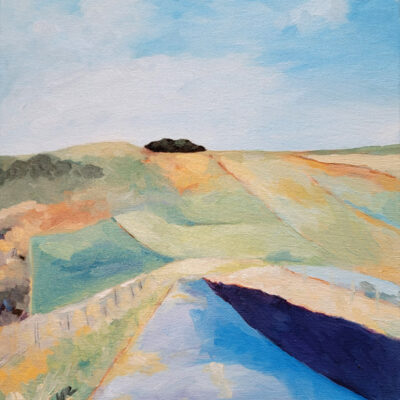 Fields and Road by Claire Whitehead