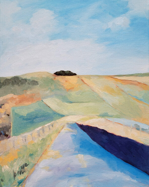 Fields and Road by Claire Whitehead