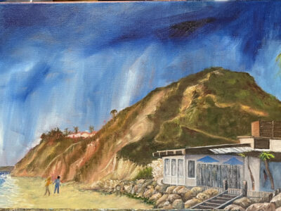 Rainy days at Hendreys Beach by Kathleen J Borgman