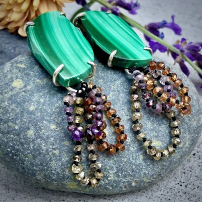 Stone Garden Fringe Earrings by Natalie Esfahanian