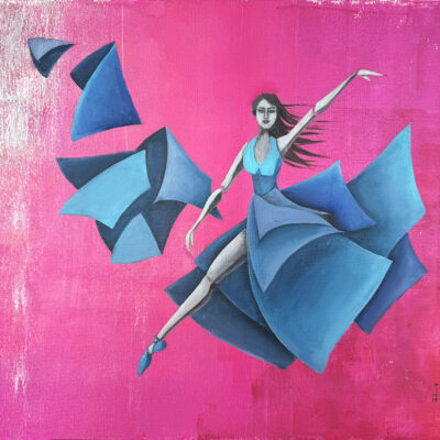 Lyrical Soul Ballerina-pink blue by Ria Sharma