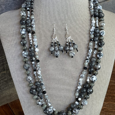 Black and White Necklace by Betsy Harms