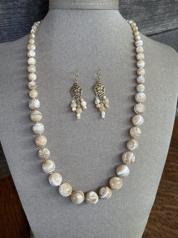 Natural Mother of Pearl necklace by Betsy Harms