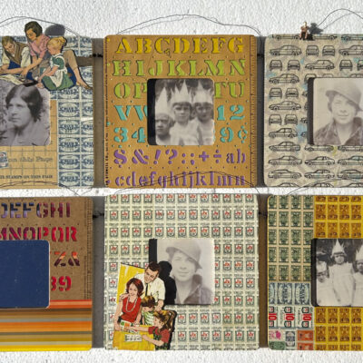 Handcrafted with vintage ephemera picture frames by Melanie Kaye