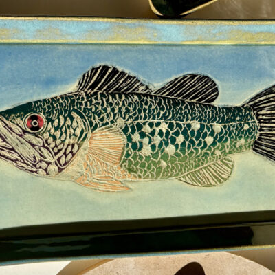 Sgraffito Big Mouth Bass by Gigi Luke