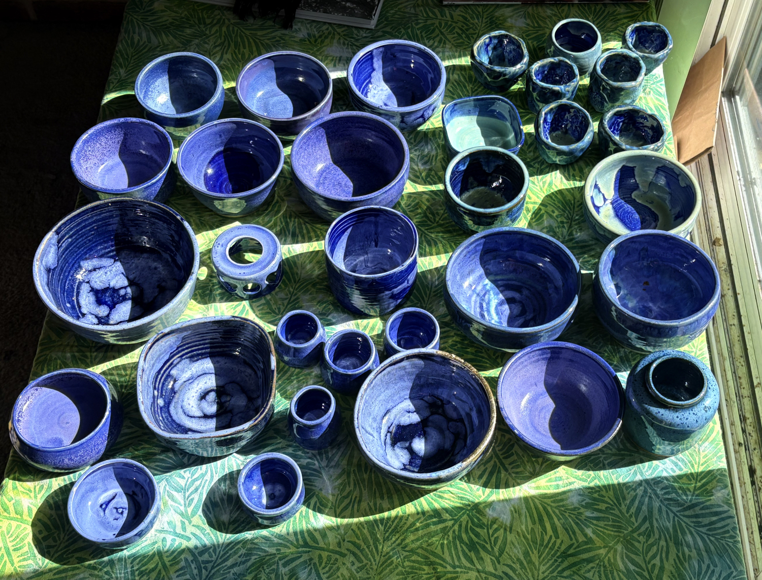 New Blue Bowls by Peggy Farrell