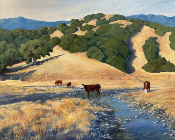 Coyote Hills Grazing by LaRhee Webster