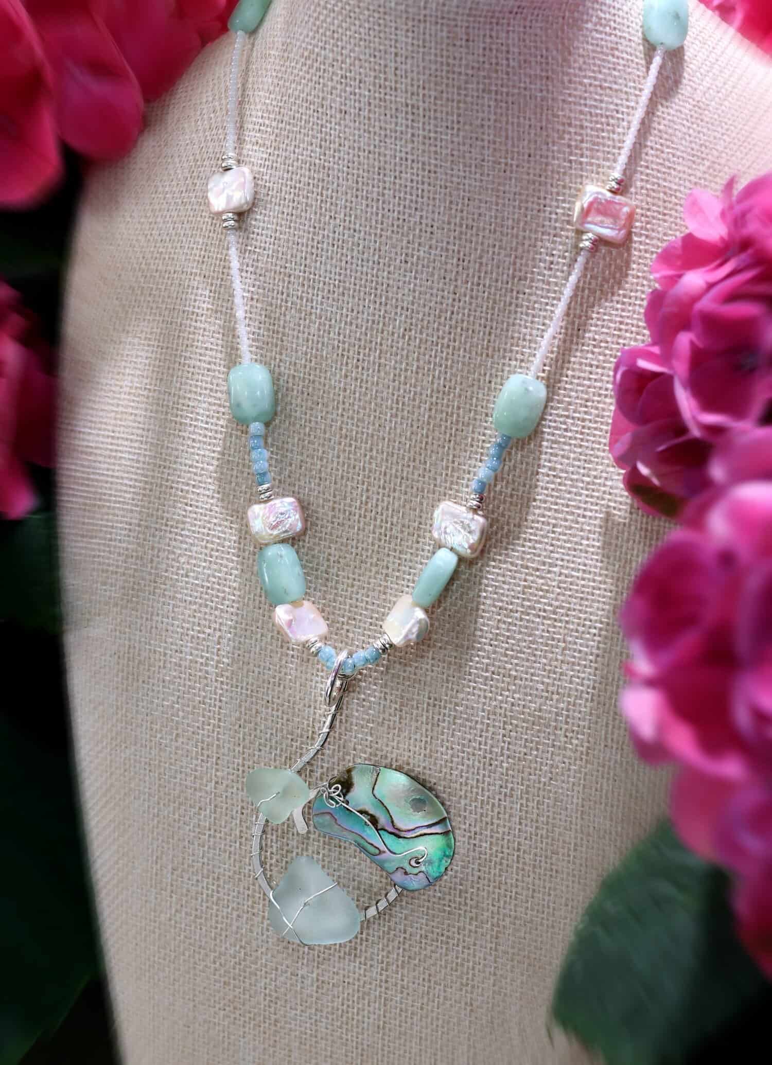 Calm Seas Ahead Hammered Silver Necklace by Jo Fry